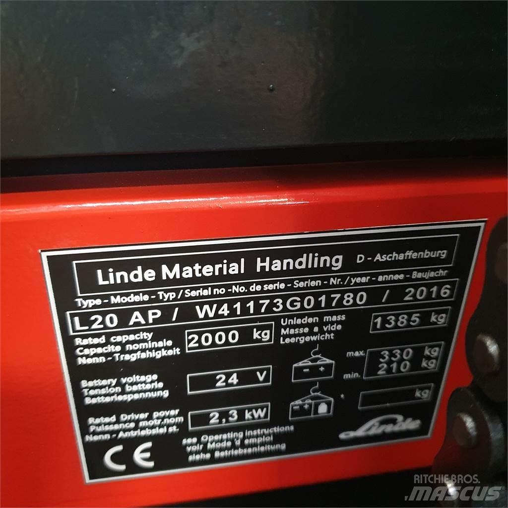 Linde L20APi Ručni električni viličar