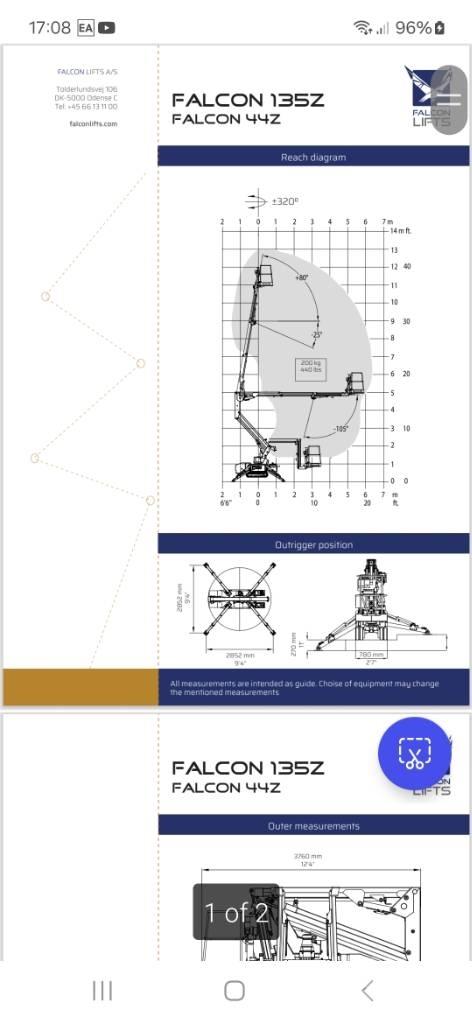 Falcon Z135 Ostali kranovi i platforme