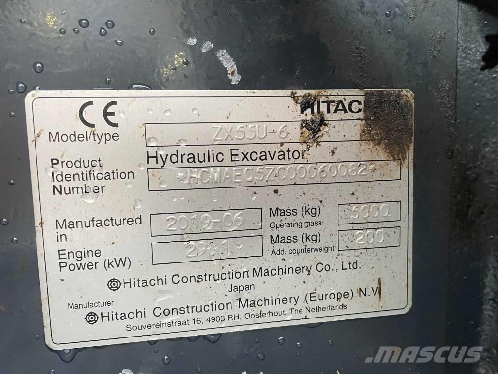 Hitachi ZX 55 U-6 Mini bageri <7t