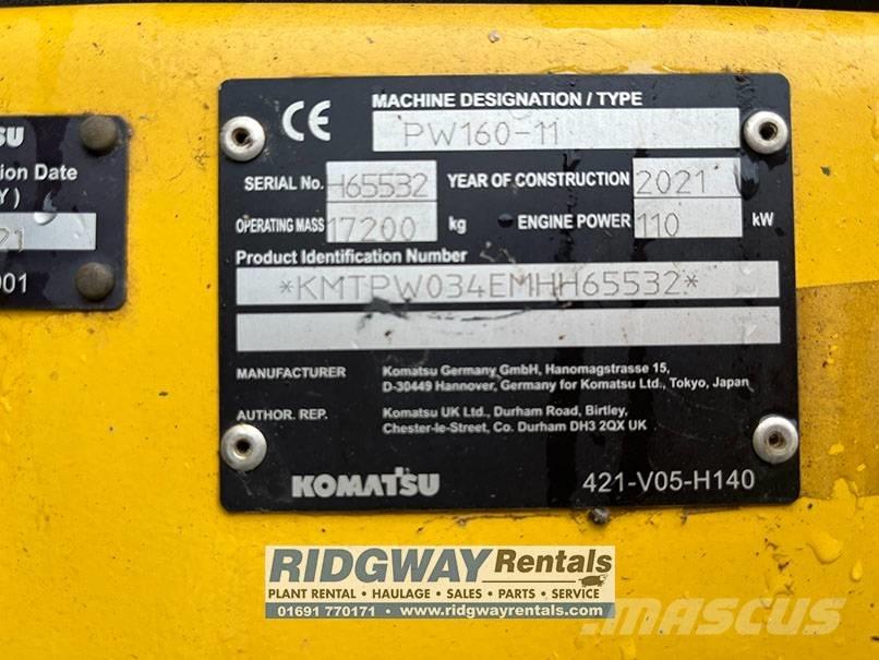 Komatsu PW 160 Bageri na kotačima