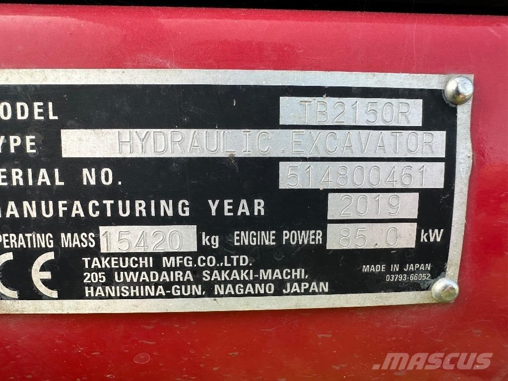 Takeuchi TB 2150 R Bageri gusjeničari