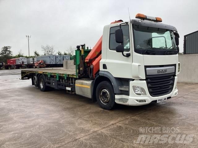 DAF CF 290 Kamioni s ravnim pločom / vitlom