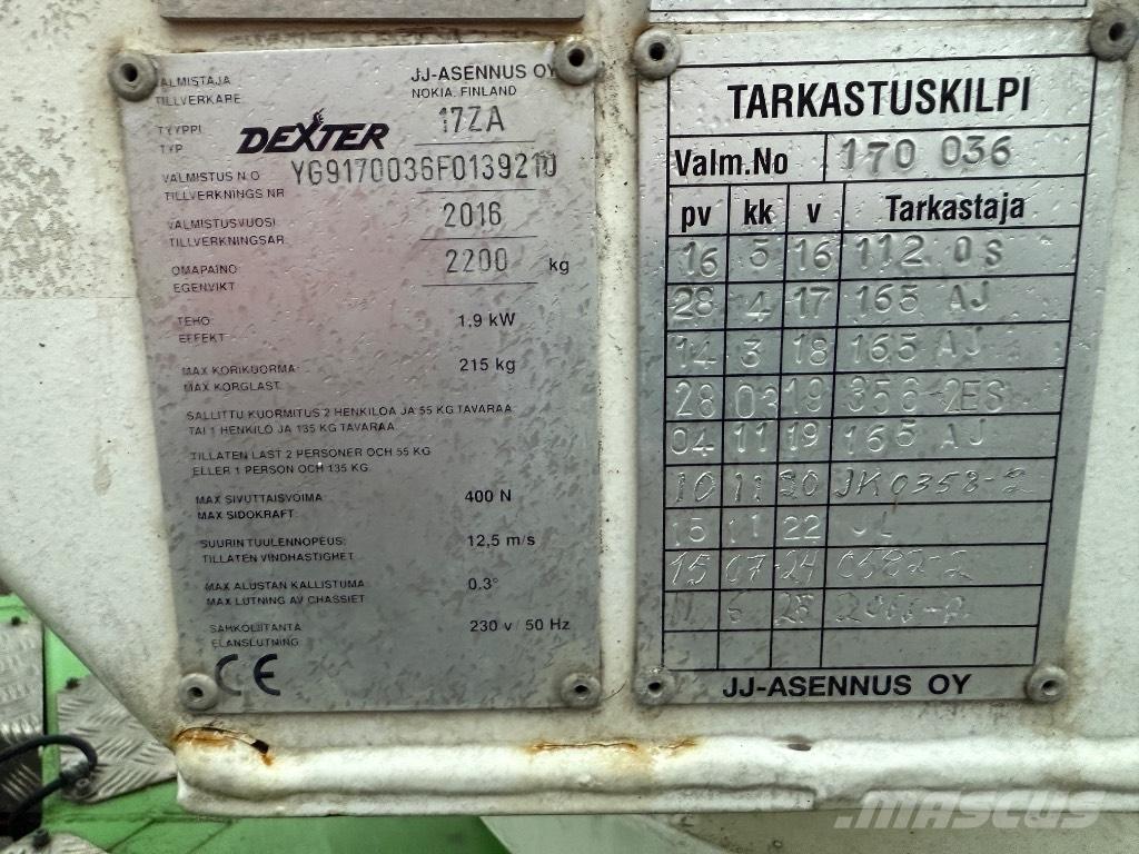 Dexter 17ZA Vučne prikolice se podiznom košarom