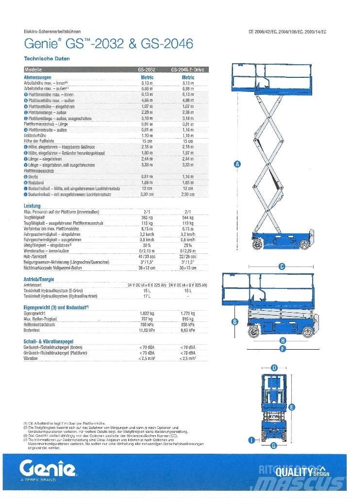 Genie GS 2032 Škaraste platforme