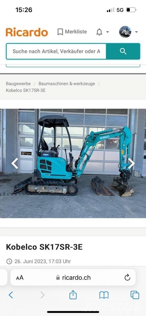 Kobelco SK17SR-3E Mini bageri <7t