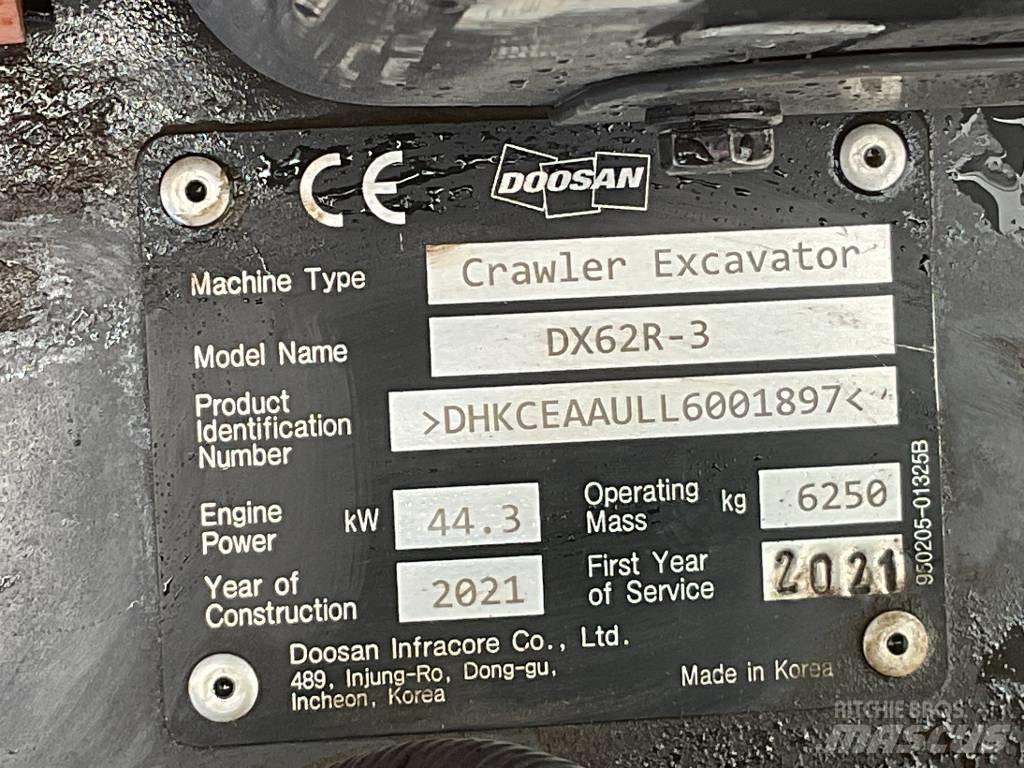 Doosan DX 62 R-3 Mini bageri <7t
