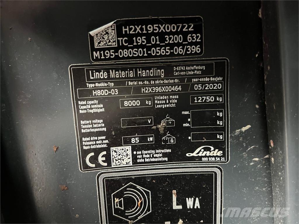 Linde H80D-03 Dizelski viličari