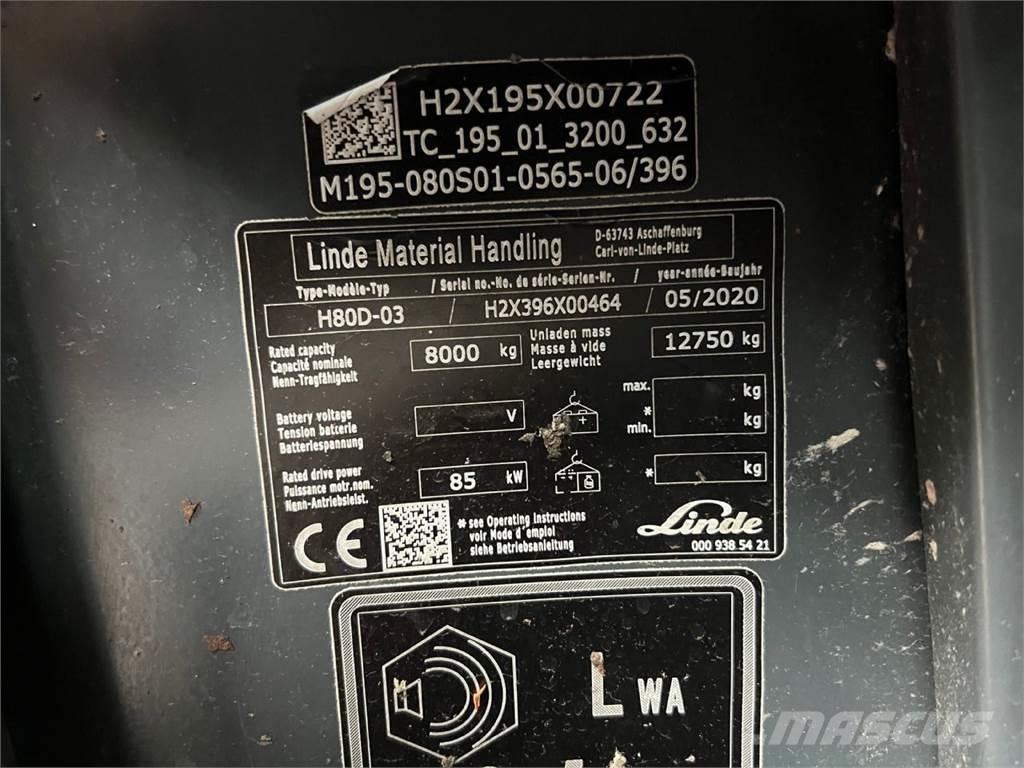 Linde H80D-03 Dizelski viličari
