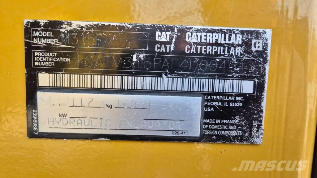 CAT M 315 F Bageri na kotačima