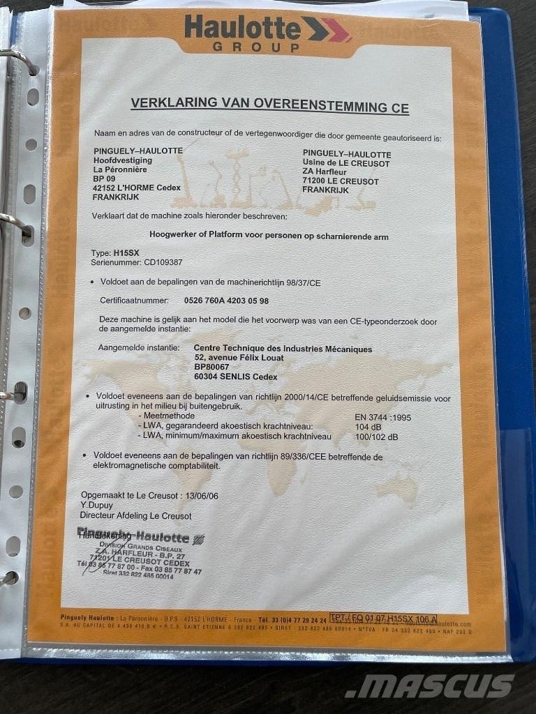 Haulotte H 15 SX Škaraste platforme