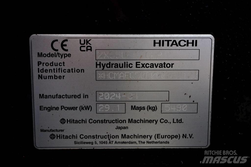 Hitachi ZX 55 U-6P Mini bageri <7t