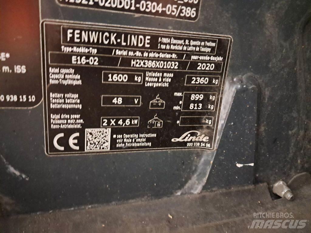 Linde E16-02 Električni viličari