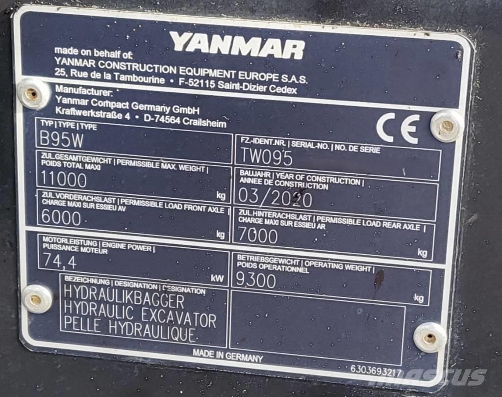 Yanmar B 95 W Bageri na kotačima