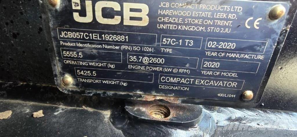 JCB 57 C-1 Mini bageri <7t