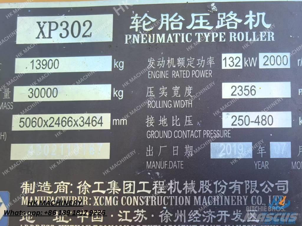 XCMG XP302 Gumeni valjci na kotačima