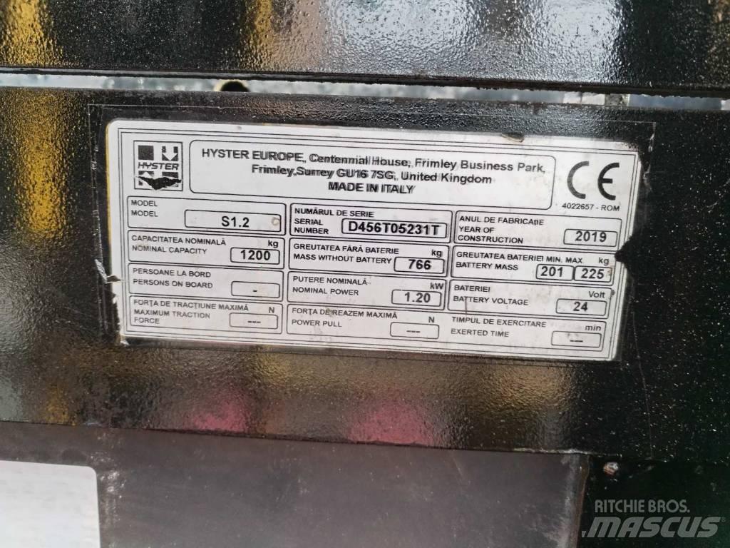 Hyster S 1.2 Ručni električni viličar