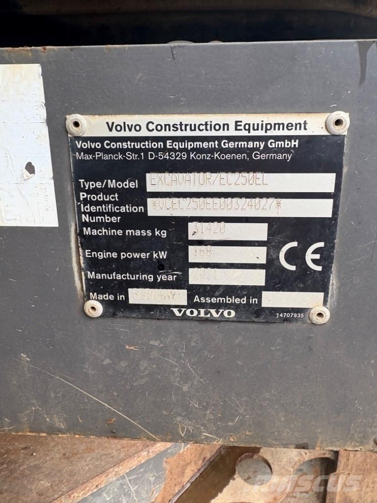 Volvo EC 250 EL Bageri gusjeničari