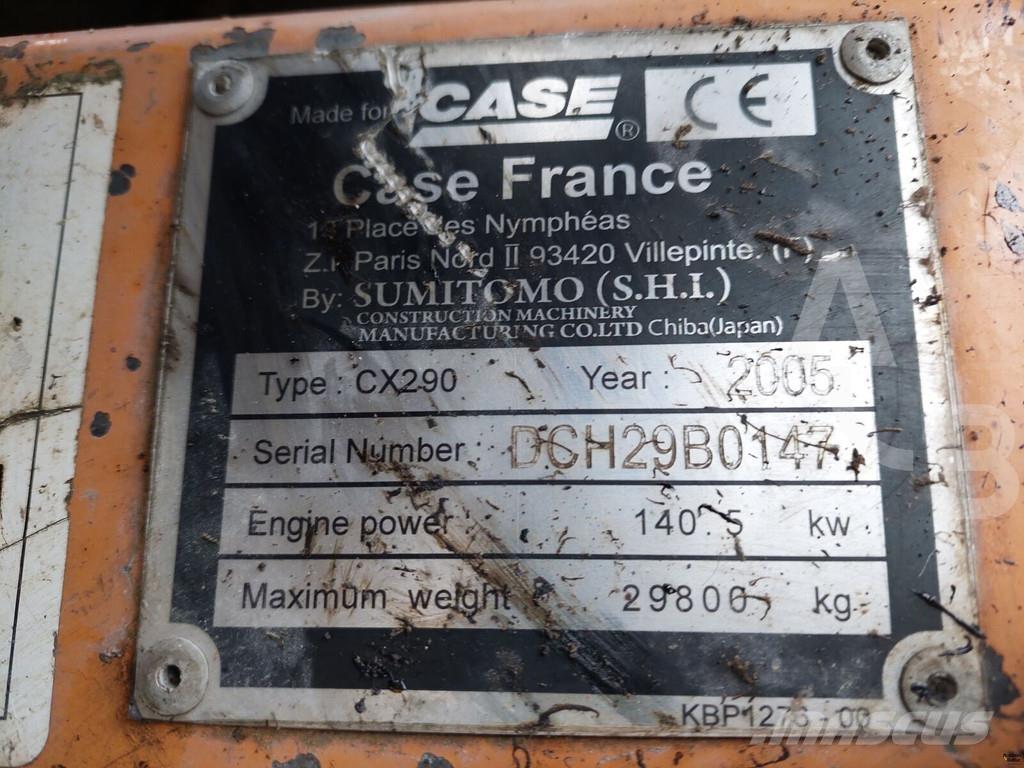 CASE CX 290 Bageri gusjeničari