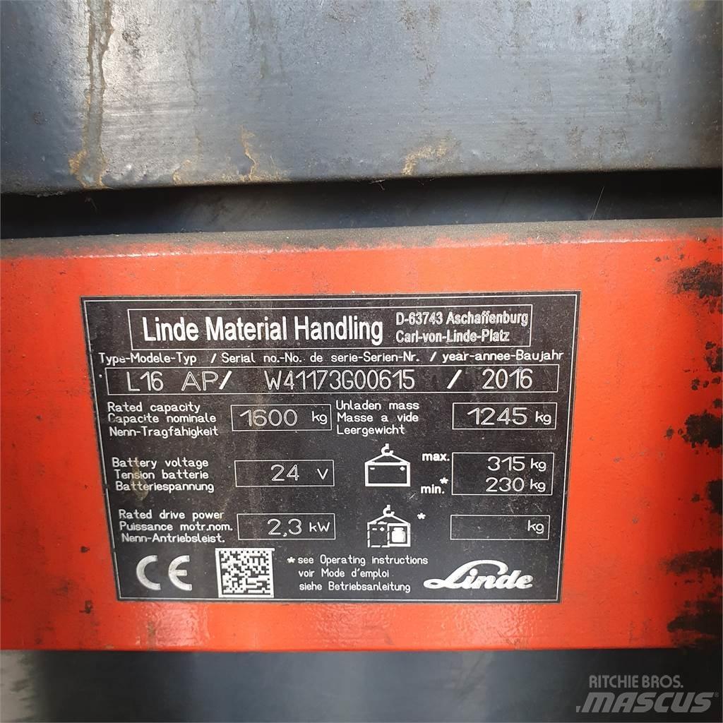 Linde L16AP Ručni električni viličar