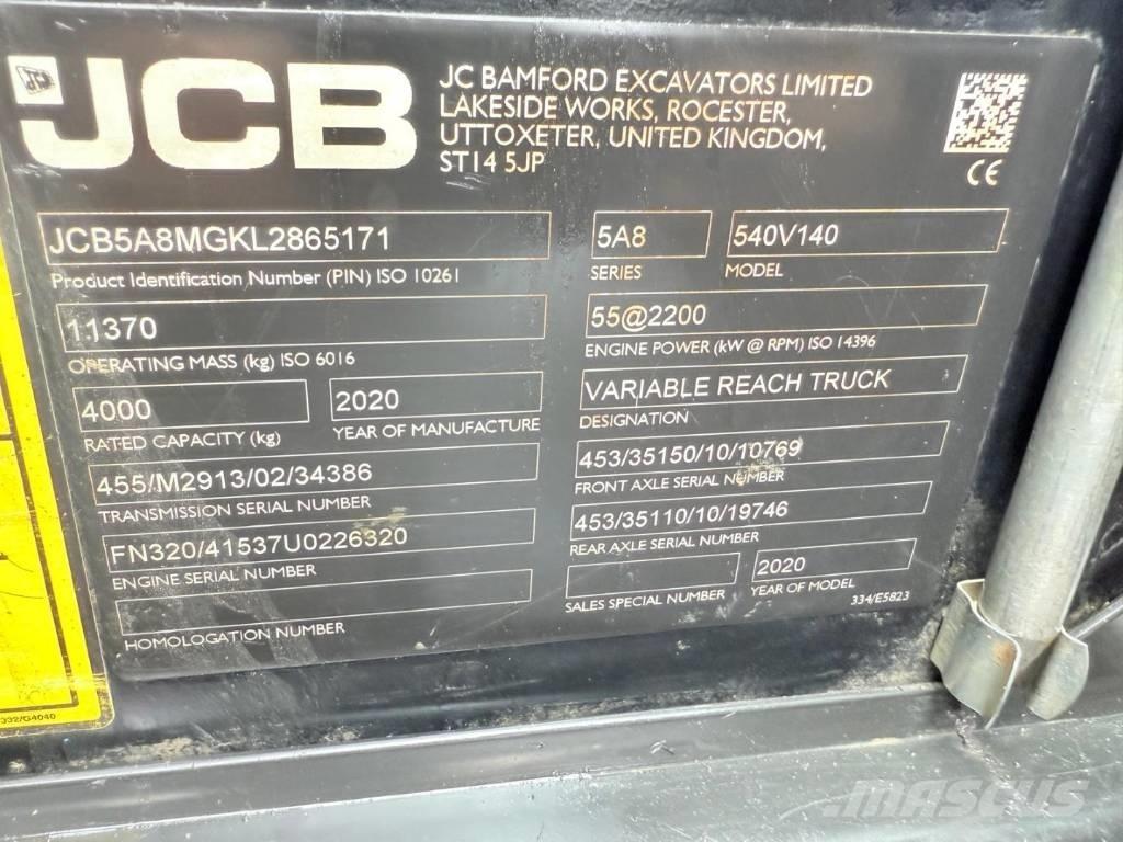 JCB 540-140 Teleskopski viličari