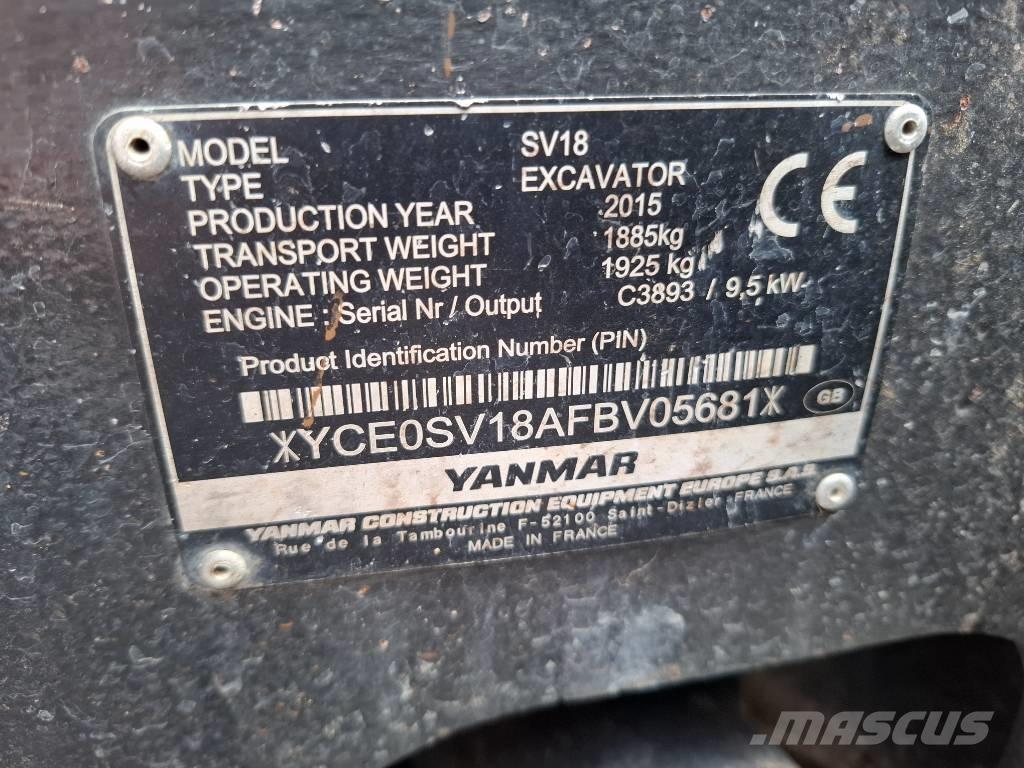 Yanmar SV 18 Mini bageri <7t