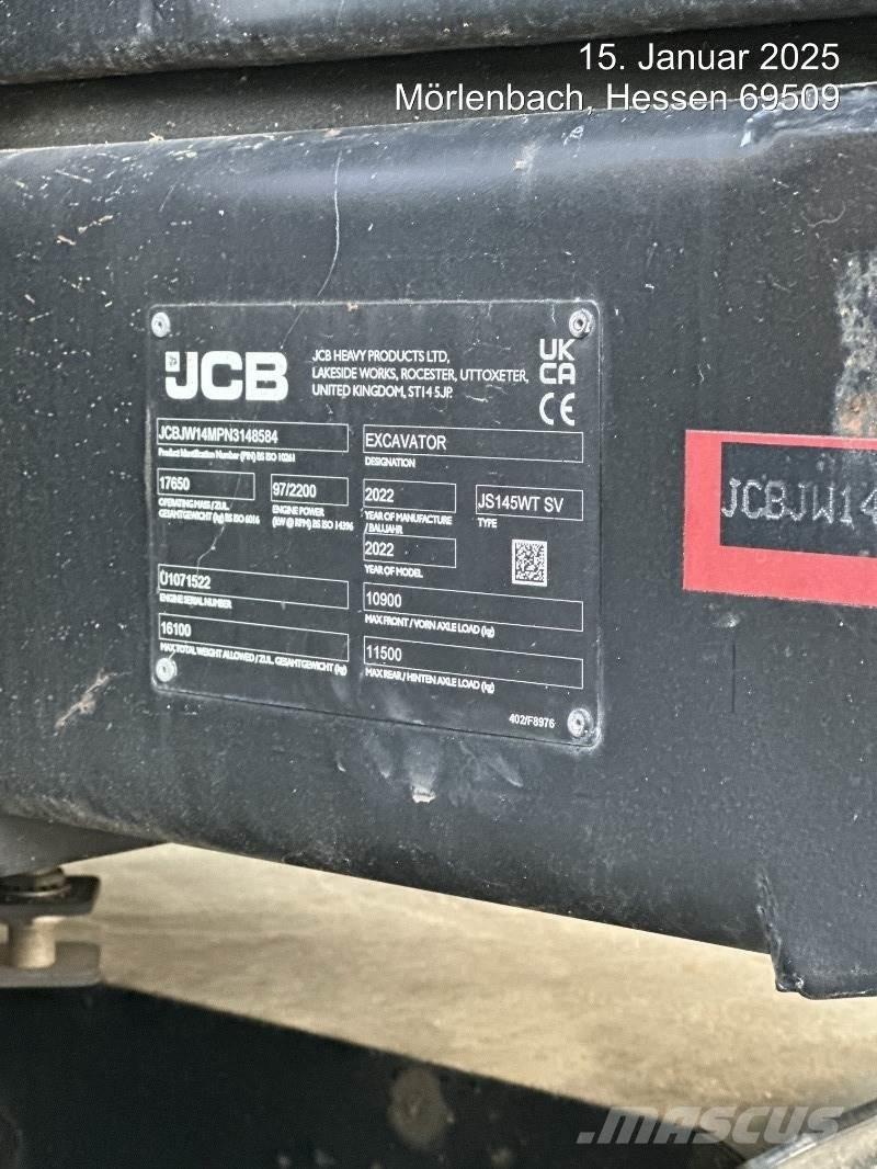 JCB JS145W PLUS Bageri na kotačima