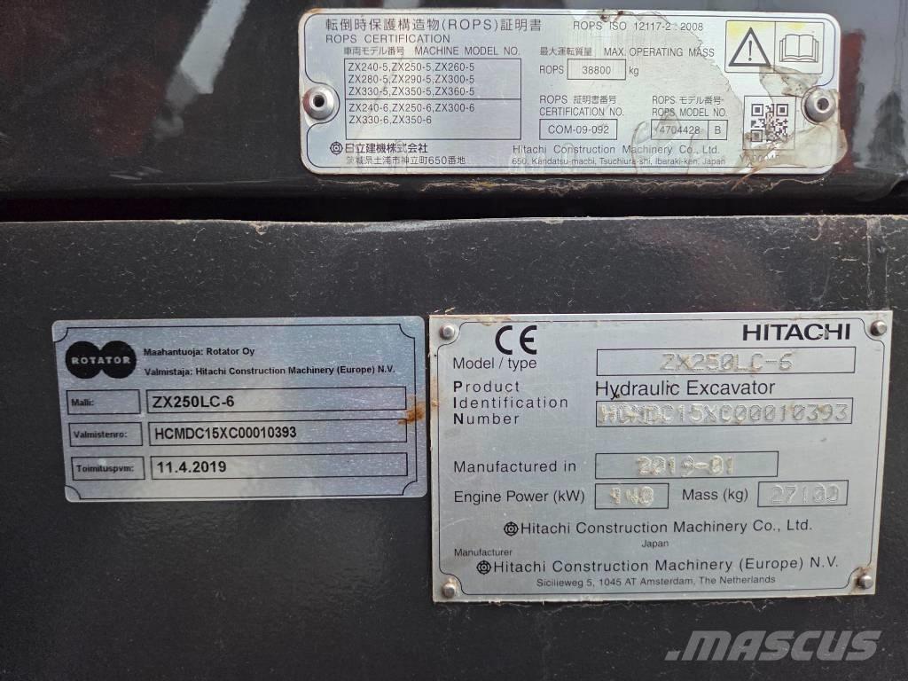 Hitachi ZX 250 LC-6 Bageri gusjeničari