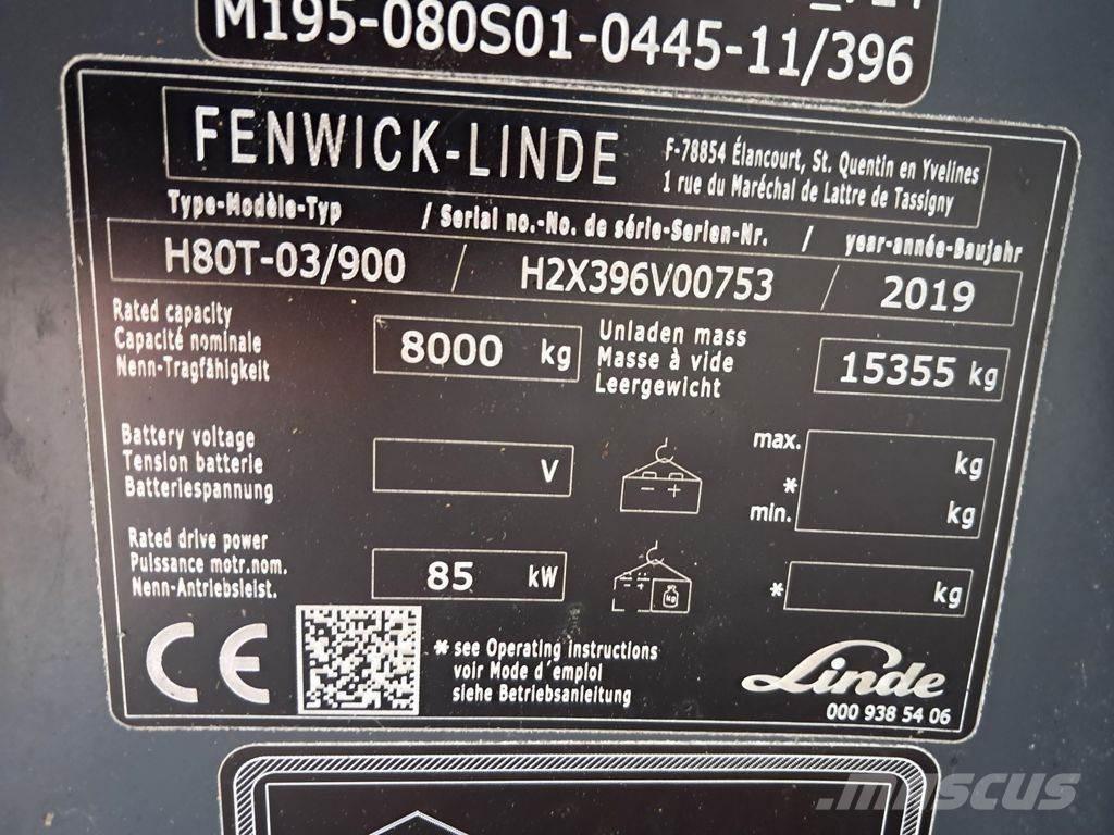 Linde H80T/03-900 Plinski viličari