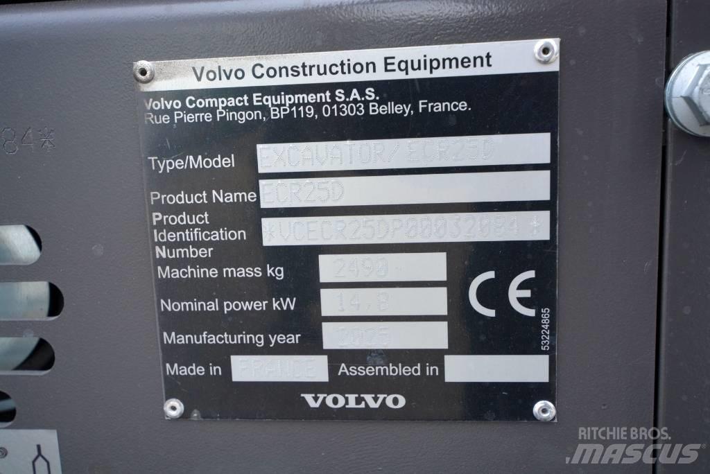 Volvo ECR 25 D Mini bageri <7t