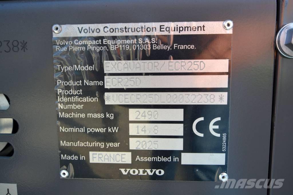 Volvo ECR 25 D Mini bageri <7t