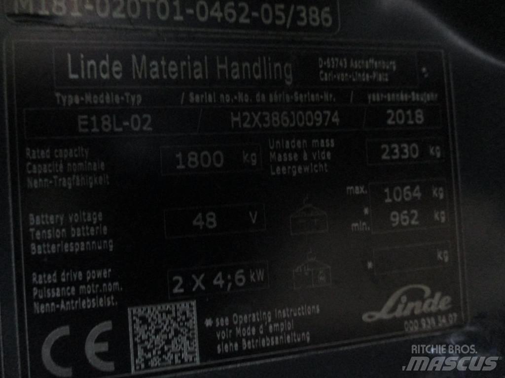 Linde E18L Električni viličari