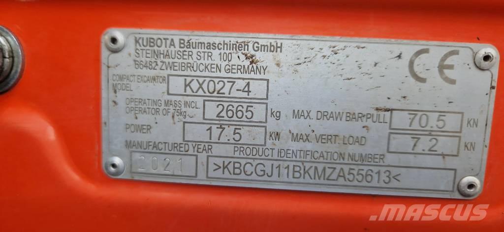 Kubota KX 027-4 Mini bageri <7t