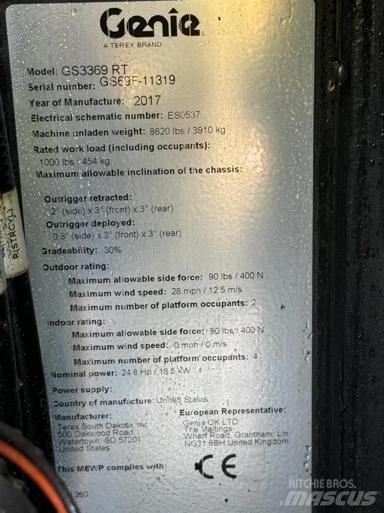 Genie GS3369 RT Škaraste platforme