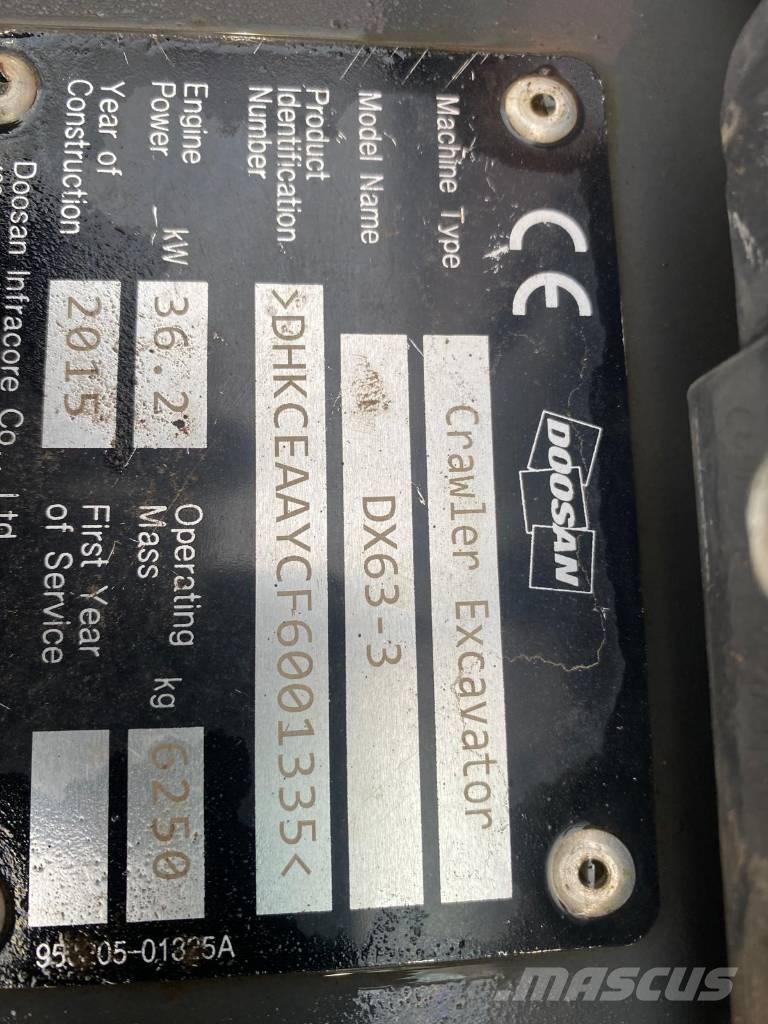 Doosan DX 63-3 Mini bageri <7t