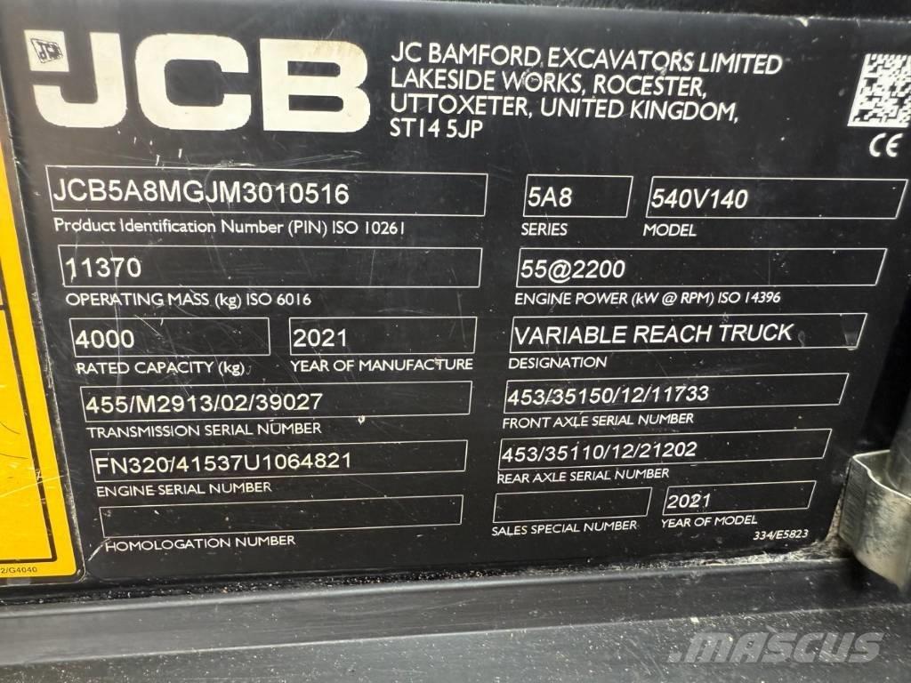 JCB 540-140 Teleskopski viličari