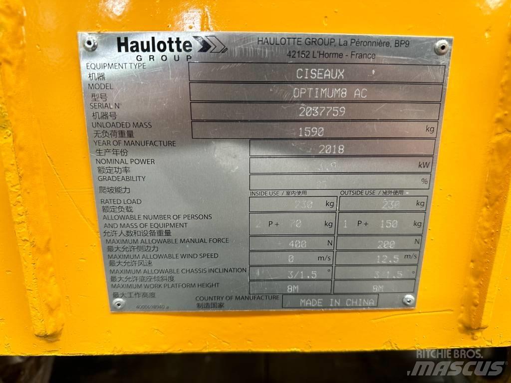Haulotte OPTIMUM 8 Škaraste platforme
