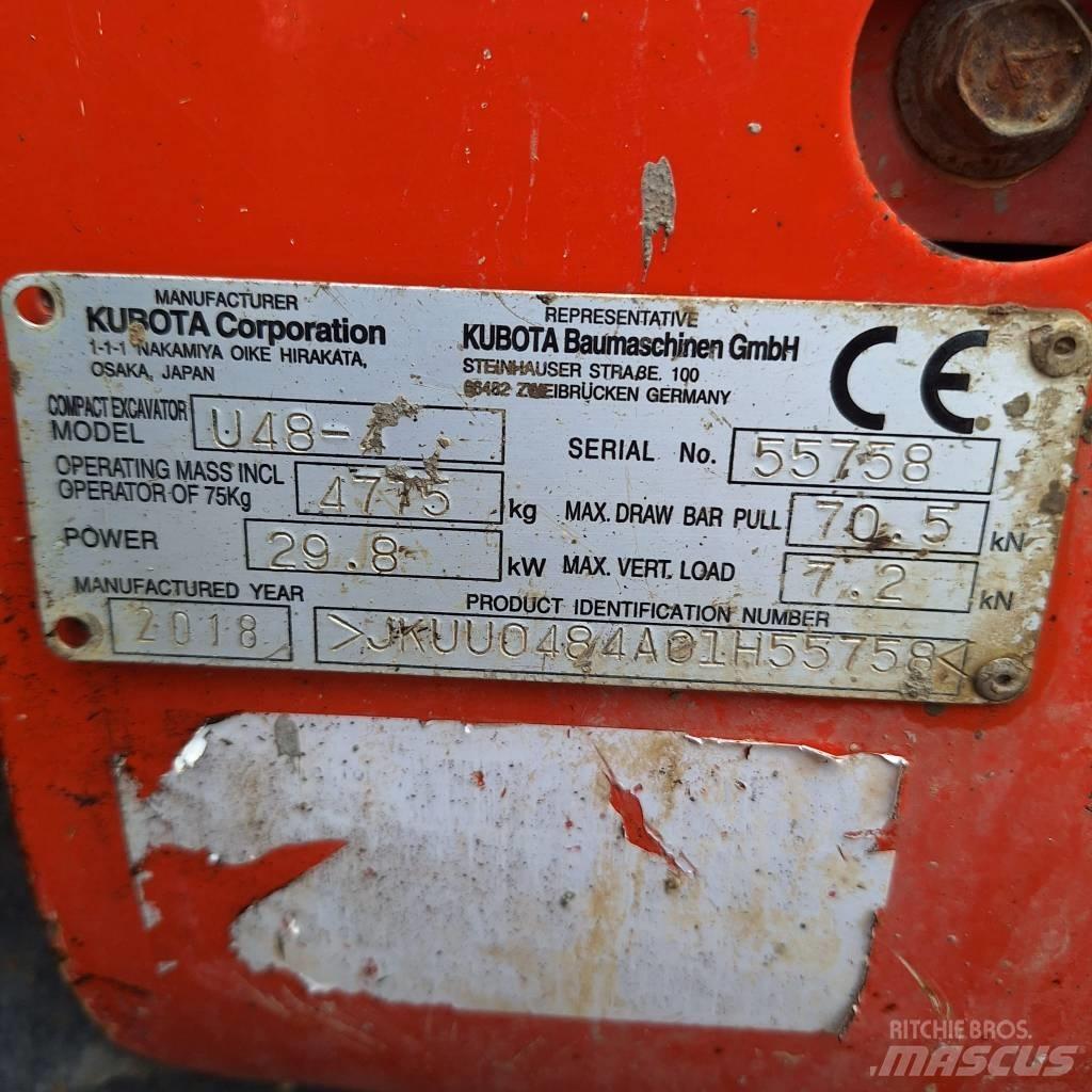 Kubota U 48-4 Mini bageri <7t