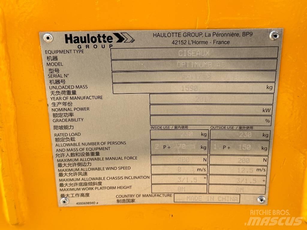Haulotte OPTIMUM 8 Škaraste platforme