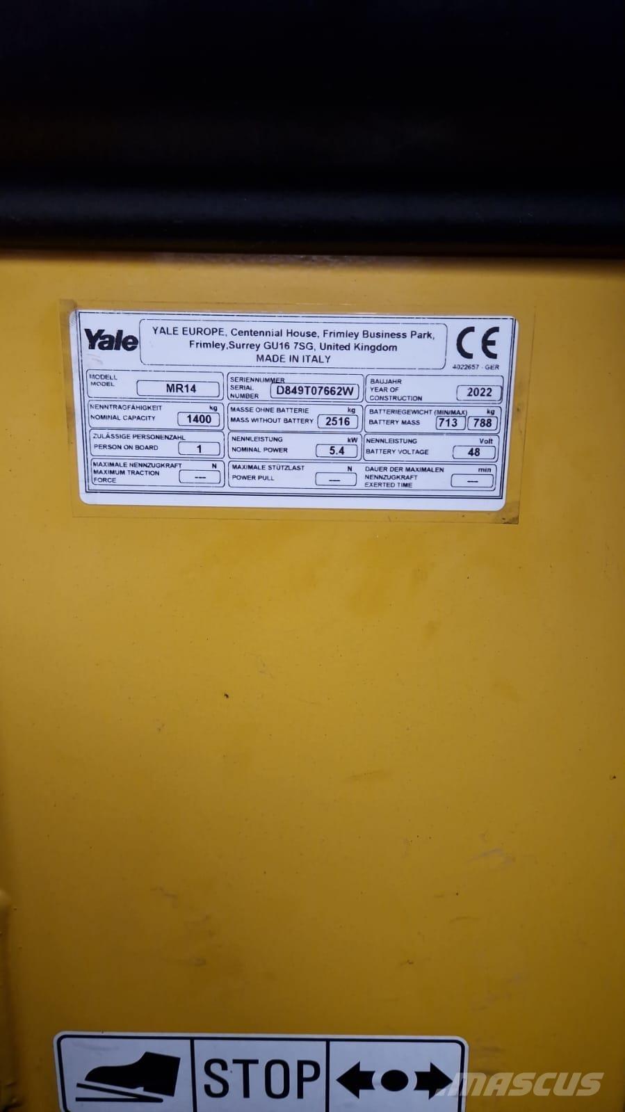 Yale MR14 Viličari sa pomičnim stupom