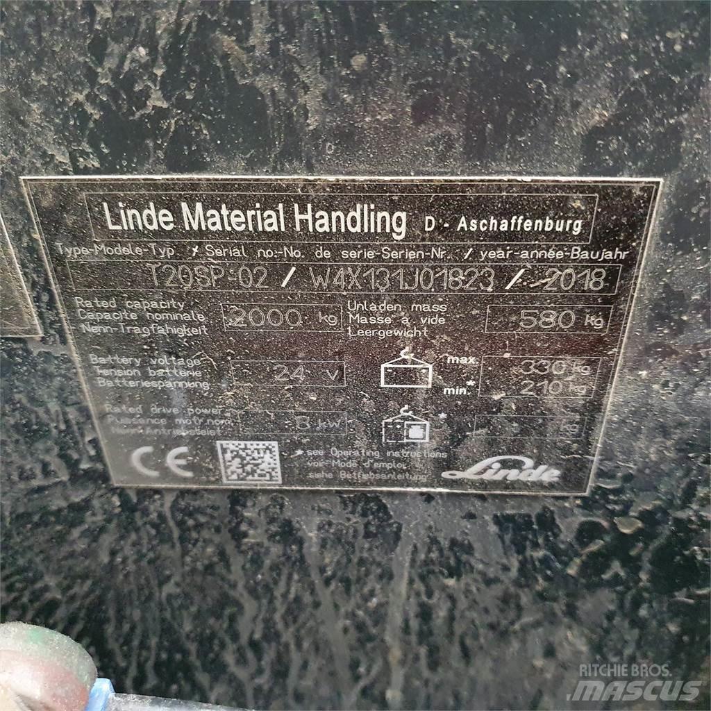 Linde T20SP kurz Nisko podizni električni viličar