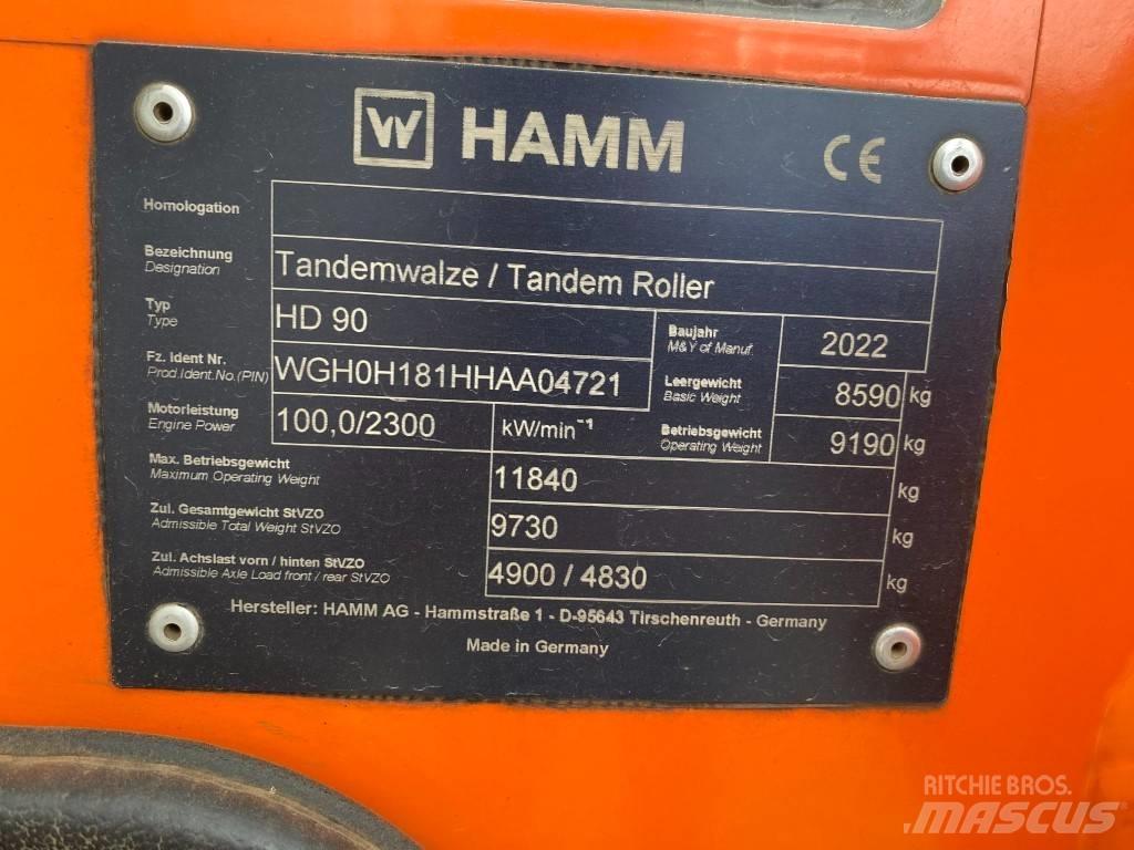 Hamm HD 90 Valjci sa dvojnim bubnjem