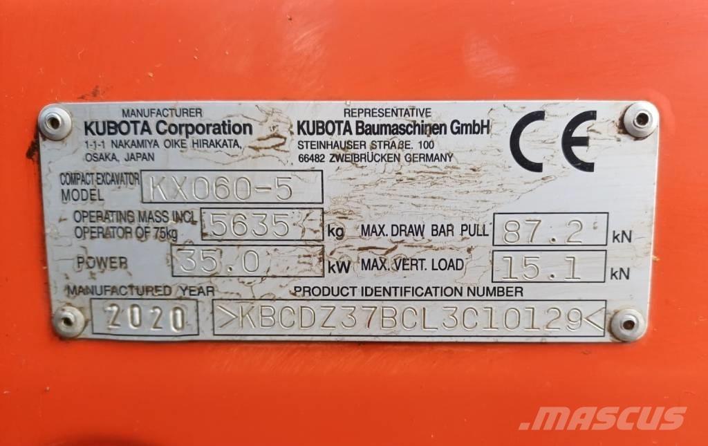 Kubota KX 060-5 Mini bageri <7t