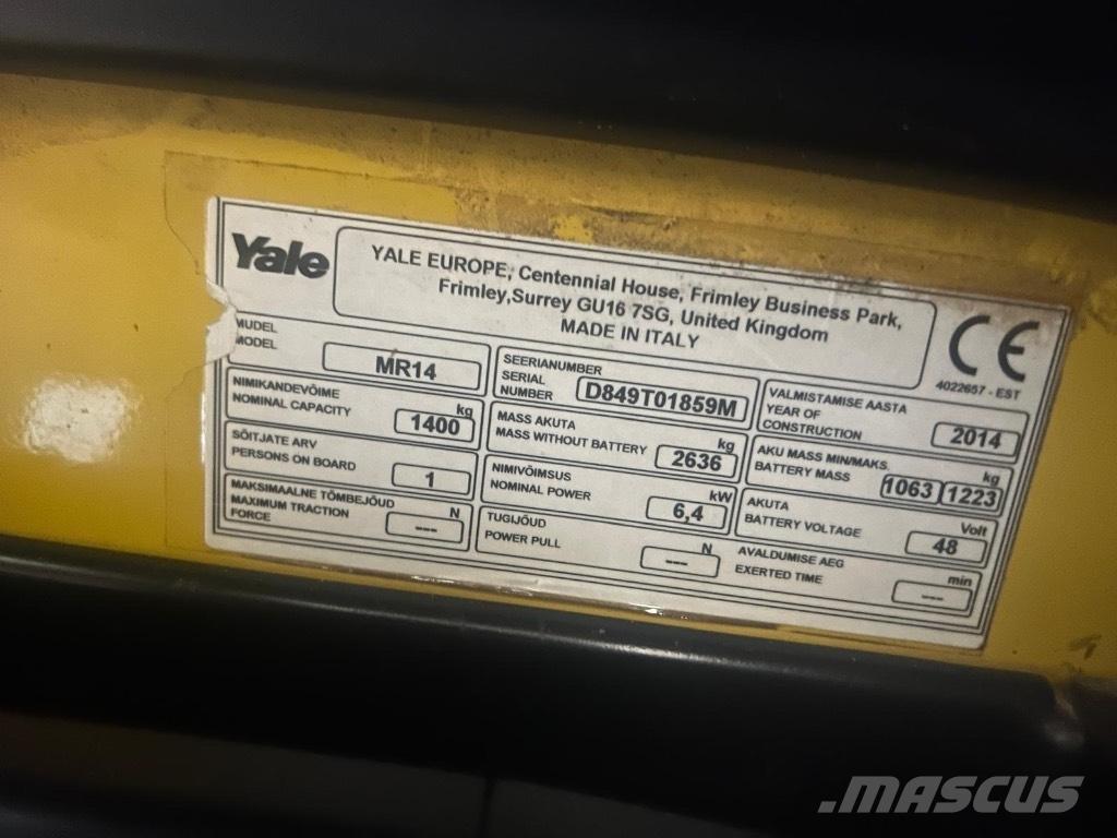 Yale MR 14 Viličari sa pomičnim stupom