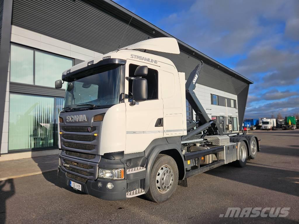 Scania R 450 6x2*4 Rol kiper kamioni s kukama za dizanje