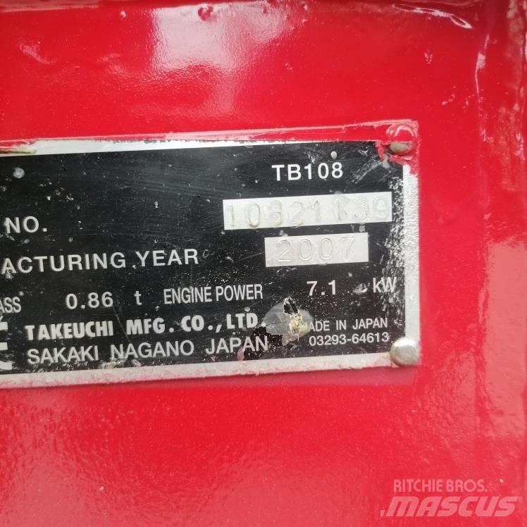 Takeuchi TB108 Mini bageri <7t