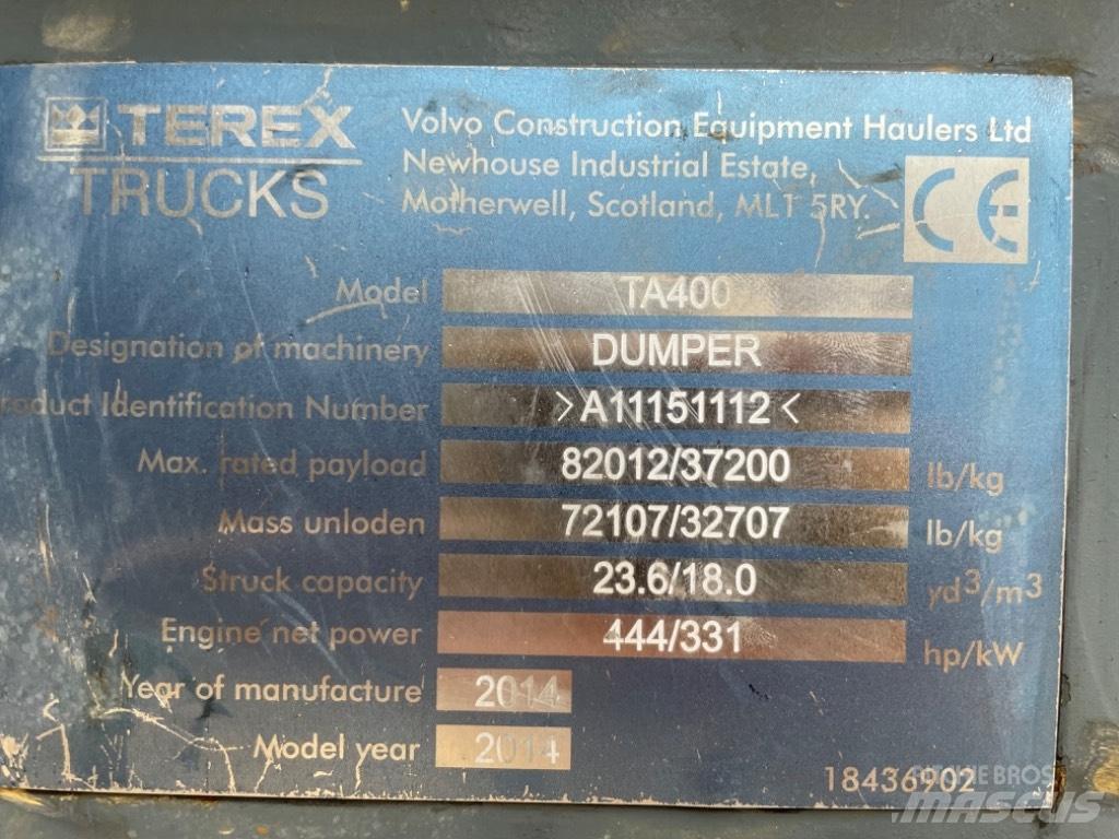 Terex TA 400 Zglobni demperi