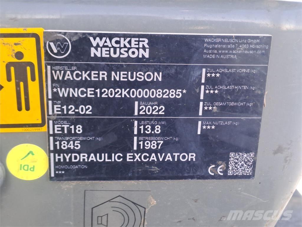 Wacker Neuson ET18 Bageri gusjeničari
