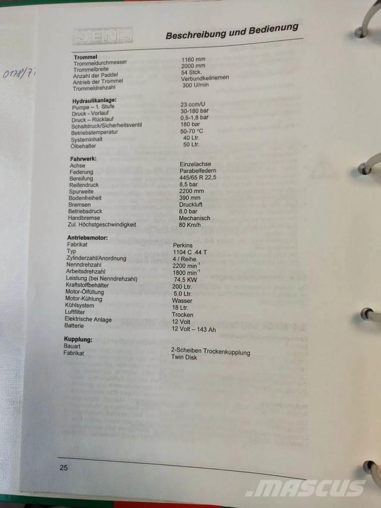 JENZ MU 2000D Strojevi za rezanje otpada
