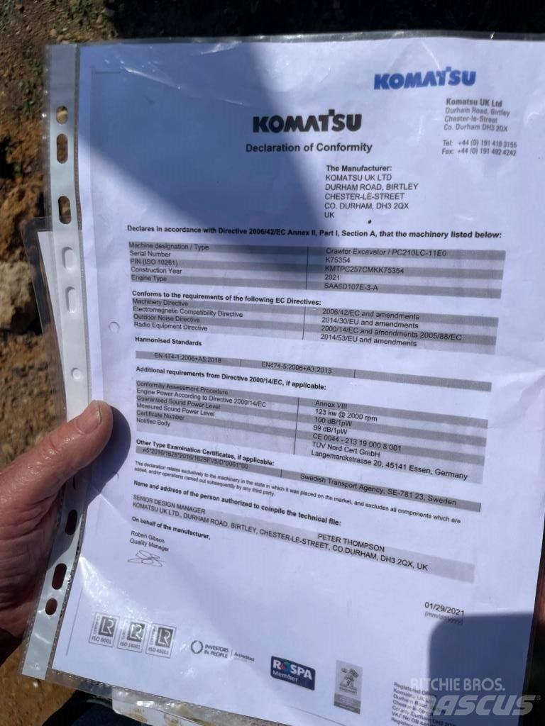 Komatsu PC210LC-11E0 Bageri gusjeničari