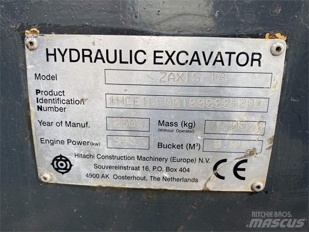 Hitachi ZX18 Bageri na kotačima